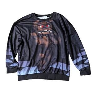 FNAF Five Nights Freddys Sweatshirt Boys Kids Xl 12 14 Black Freddy 8 Bit Shirt